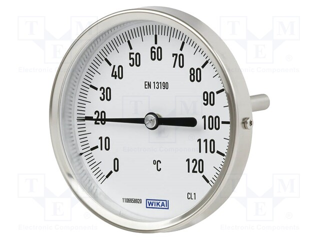 Meter: bimetal thermometer; 0÷60°C; Probe l: 63mm; Man.series: A52