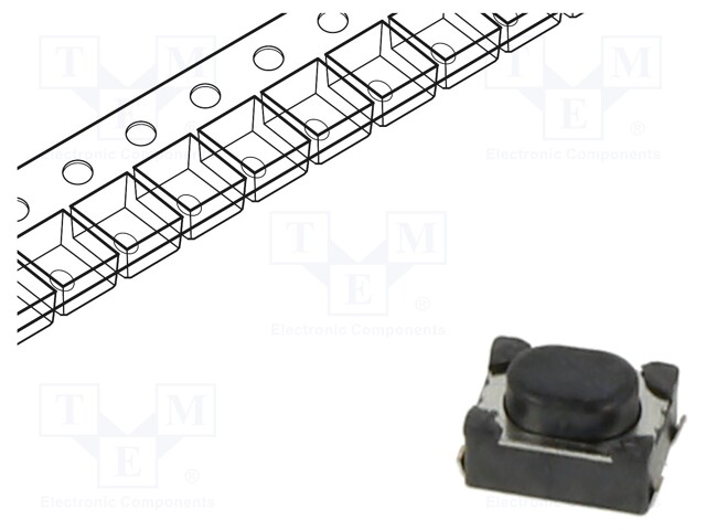 Microswitch TACT; SPST-NO; Pos: 2; 0.05A/16VDC; SMT; none; 1.6N