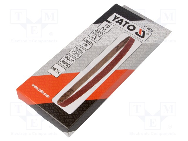 Endless sanding belt; L: 520mm; W: 20mm; Application: YT-09742