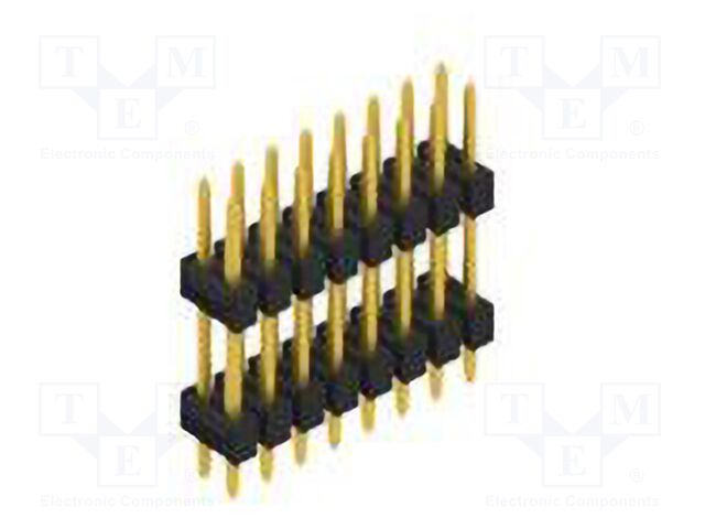 Connector: pin strips; pin header; male; PIN: 16; 2.54mm; THT; 2x8