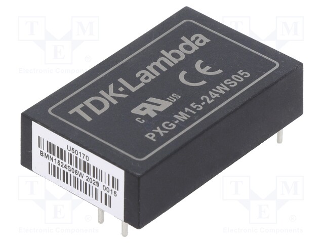 Converter: DC/DC; 15W; Uin: 9÷36V; 5VDC; Iout: 3A; 40.6x25.4x10.2mm