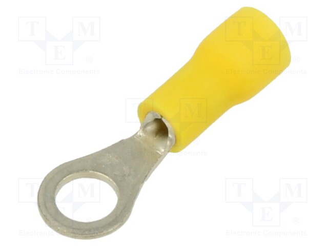 Tip: ring; Ø: 2.5mm; crimped; for cable; insulated; tinned; yellow