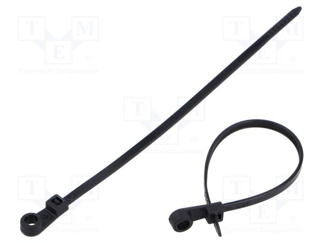 Cable tie; with fixing lugs; L: 150mm; W: 3.6mm; polyamide; 176N