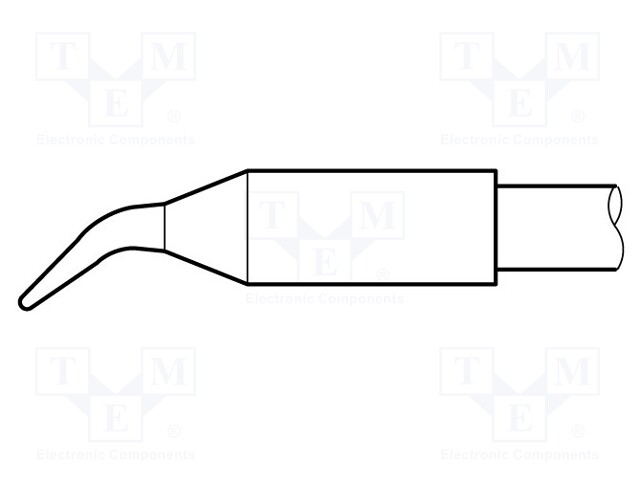 Tip; bent conical; 0.6mm; longlife; for  JBC-AP-A soldering iron