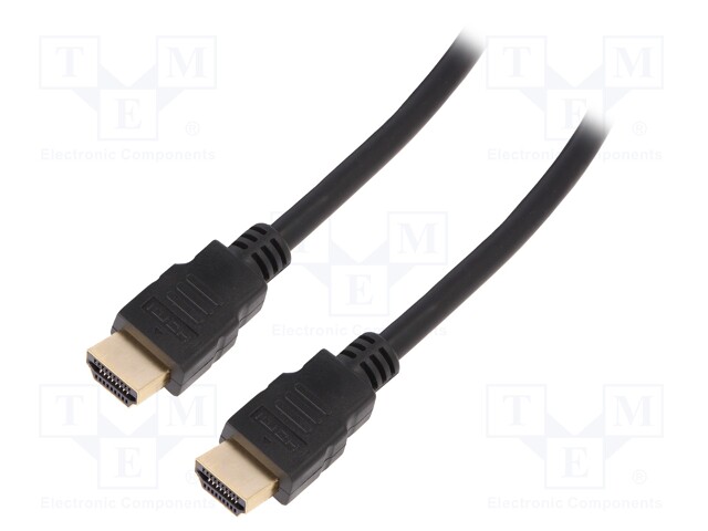 Cable; HDMI 2.1; HDMI plug,both sides; 5m; black