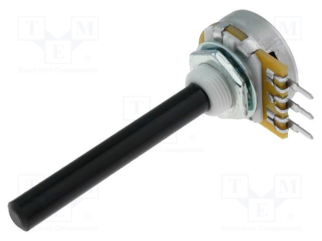 Potentiometer: shaft; single turn; 1MΩ; ±20%; 0.4W; linear; 6mm; THT