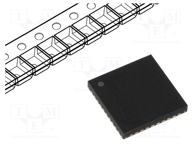 PIC microcontroller; Memory: 7kB; SRAM: 512B; EEPROM: 256B; SMD