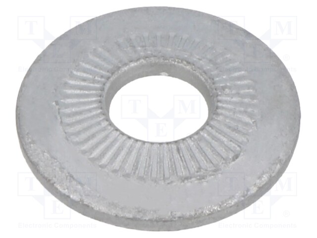 Washer; internally serrated; M6; D=18mm; h=2.5mm; spring steel