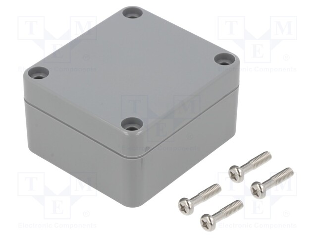 Enclosure: multipurpose; X: 58mm; Y: 64mm; Z: 35mm; ABS; light grey