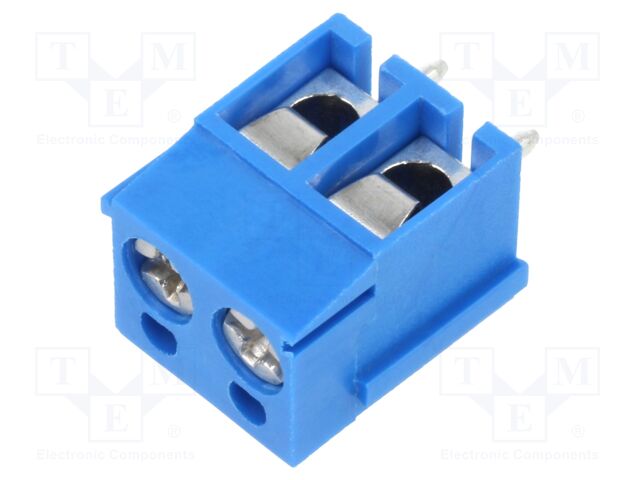 Connector: PCB terminal block; terminal; 15A; 300V; PIN: 2; angled
