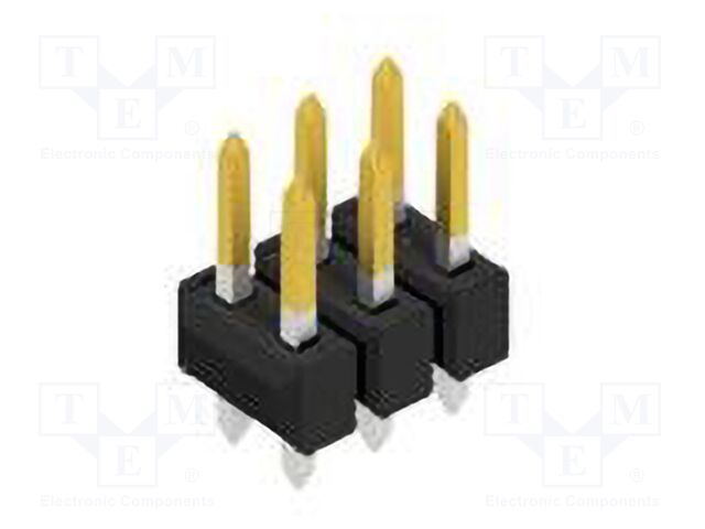 Connector: pin strips; pin header; male; PIN: 6; 2.54mm; THT; 2x3