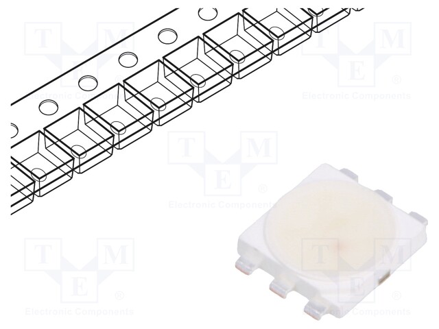 Power LED; RGB; Pmax: 500mW; 120°; 4x4x0.8mm; Case: PLCC6; SMD; Crab