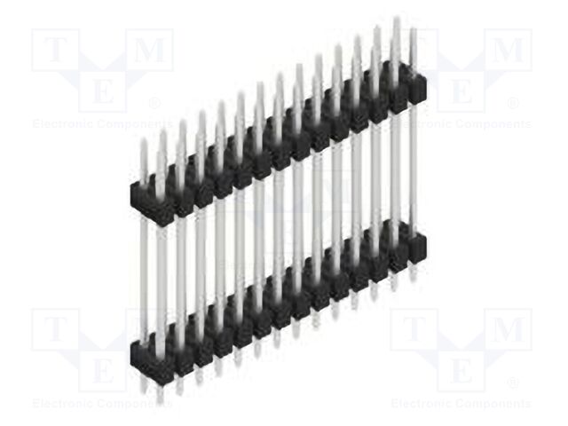 Connector: pin strips; pin header; male; PIN: 28; 2.54mm; THT; 2x14