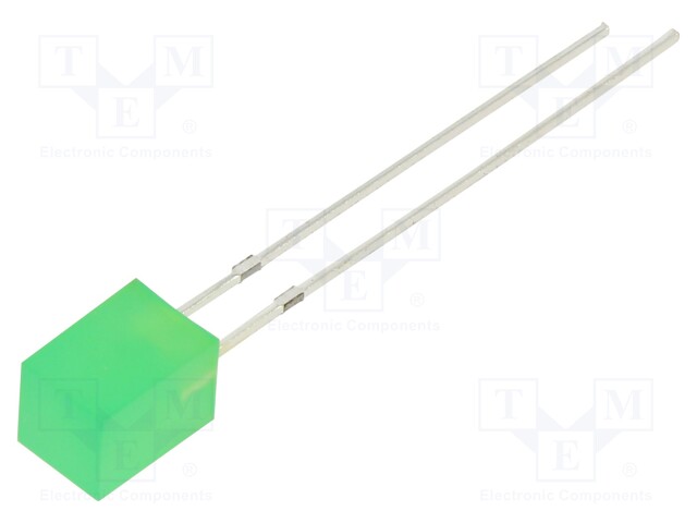 LED; rectangular; 5x5x7mm; yellow green; 100÷150mcd; 140°; 20mA
