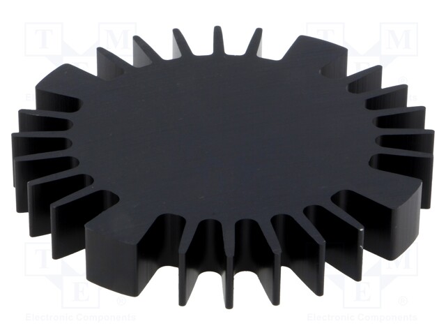 Heatsink; LED; Ø: 70mm; H: 10mm; 2.05K/W; Colour: black