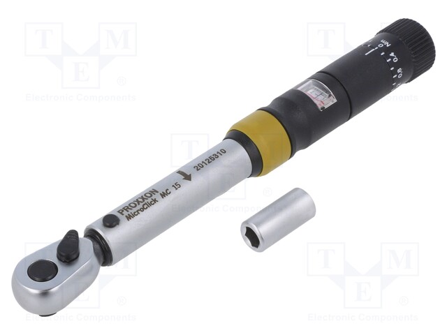 Key; dynamometric; 195mm; 3÷15Nm; Mounting: 1/4"