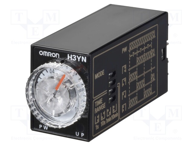 Timer; 0,1min÷10h; DPDT; 250VAC/5A; Usup: 100÷120VAC; socket; PIN: 8