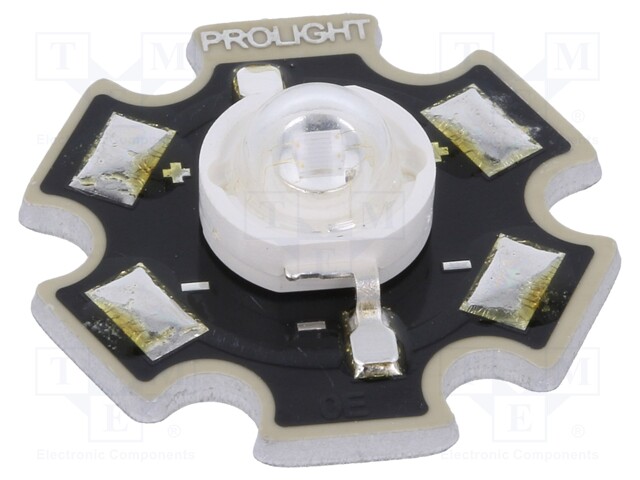 Power LED; STAR; ultraviolet; Pmax: 3W; 390-410nm; 130°; 3.1÷4.35V