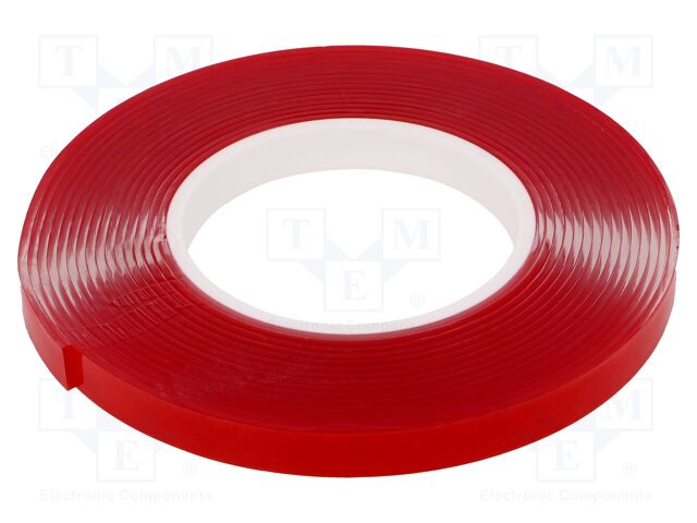 Tape: fixing; W: 12mm; L: 5.5m; Thk: 2mm; two-sided adhesive; acrylic