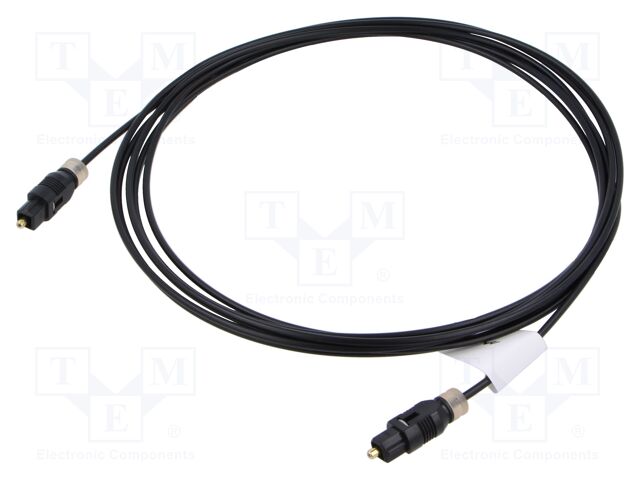 Cable; Toslink plug,both sides; 3m; black