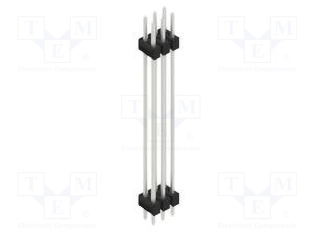 Connector: pin strips; pin header; male; PIN: 6; 2.54mm; THT; 2x3