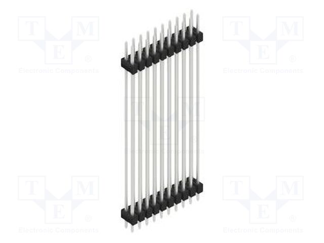 Connector: pin strips; pin header; male; PIN: 20; 2.54mm; THT; 2x10