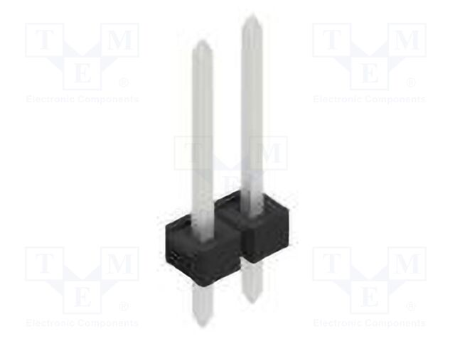 Connector: pin strips; pin header; male; PIN: 2; 2.54mm; THT; 1x2