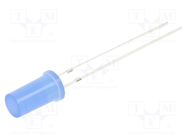 LED; 5mm; blue; 150÷220mcd; 180°; Front: flat; Pitch: 2.54mm