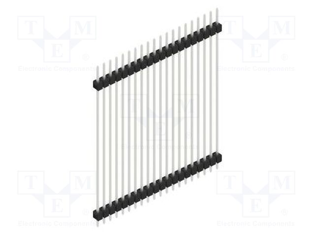 Connector: pin strips; pin header; male; PIN: 20; 2.54mm; THT; 1x20