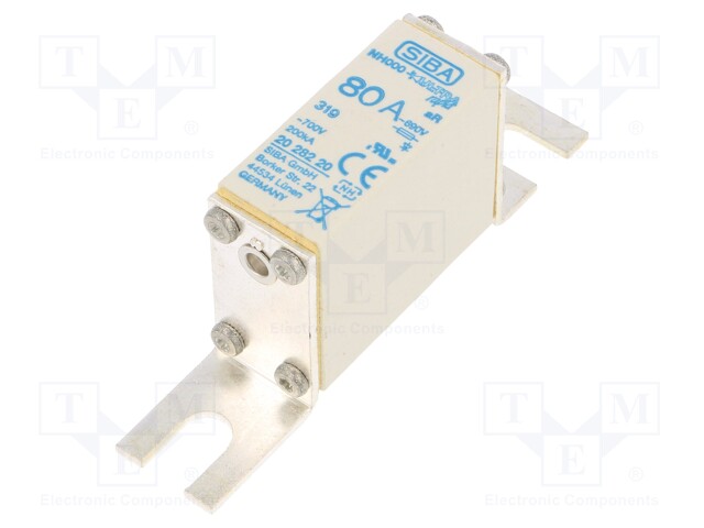 Fuse: fuse; aR; 80A; 690VAC; industrial; URB