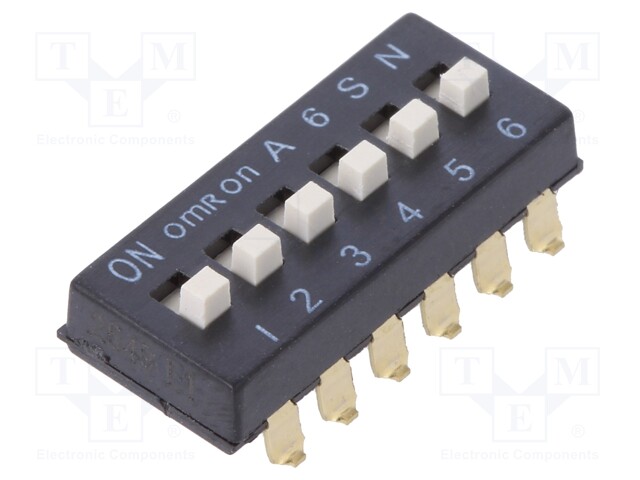 Switch: DIP-SWITCH; Poles number: 6; ON-OFF; 0.025A/24VDC; Pos: 2