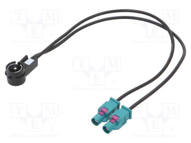 Antenna adapter; Fakra plug x2,ISO plug angled
