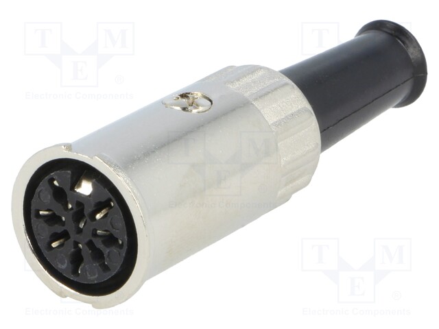 Plug; DIN; female; with strain relief; PIN: 8; Layout: 270°; 0.75mm2