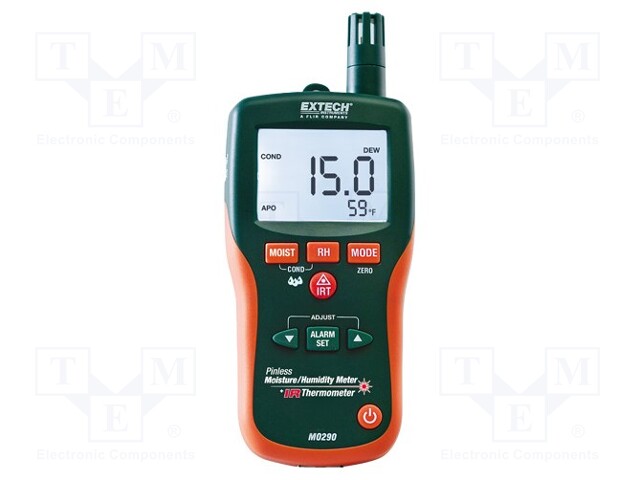 Thermo-hygrometer; LCD,with a backlit; -29÷77°C; 0.1°C; 0÷100%RH