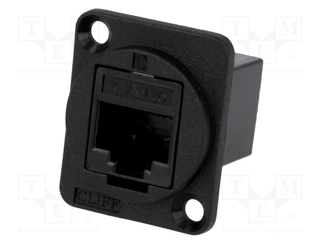 Coupler; FT; Cat: 6; Layout: 8p8c; RJ45 socket,both sides; 19x24mm