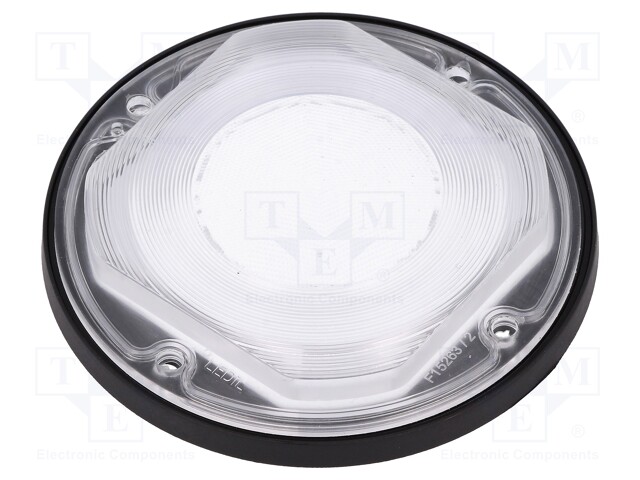LED lens; round; Mat: silicone; transparent; Colour: black; Ø: 90mm