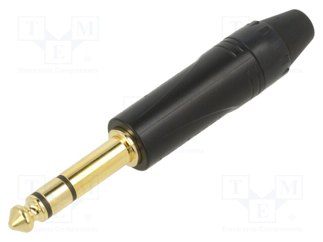 "1/4"" PHONE STR STEREO BLACK GOLD"