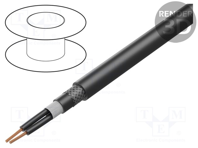 Wire: control cable; ÖLFLEX® PETRO FD 865 CP; 2x0,5mm2; black