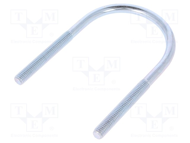 U-bolt; B; steel; zinc; Thread len: 53mm; Int.width: 61mm; H: 110mm