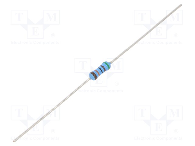 Resistor: thin film; THT; 510kΩ; 600mW; ±5%; Ø2.5x6.5mm; 50ppm/°C
