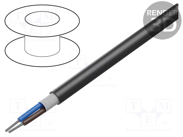 Wire; HELUTHERM® 145 MULTI; stranded; Cu; 2x1mm2; polyolefine