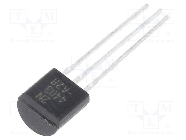 Transistor: PNP; 40V; 0.6A; 625mW; TO92
