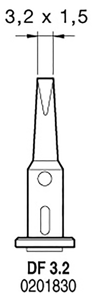 Tip; chisel; 3.12x1.5mm; for  JBC-SG1070 soldering iron