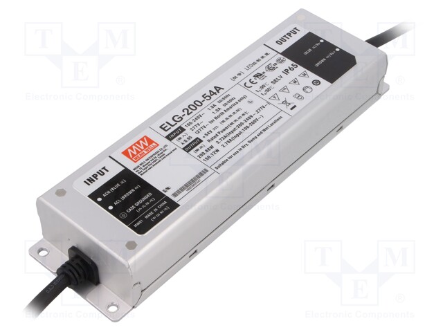 Power supply: switched-mode; LED; 200.88W; 54VDC; 50÷57VDC; IP65