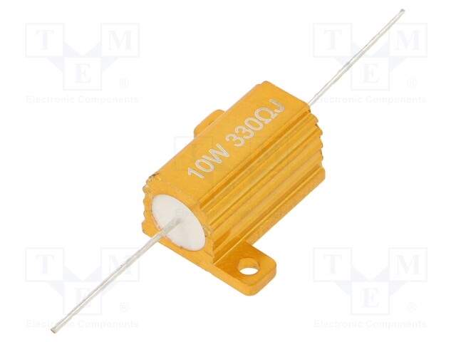 Resistor: wire-wound; with heatsink; 330Ω; 10W; ±5%; 50ppm/°C