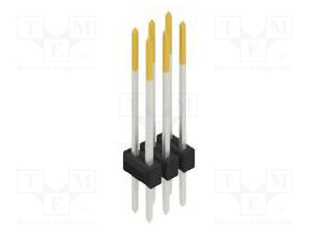 Connector: pin strips; pin header; male; PIN: 6; 2.54mm; THT; 2x3