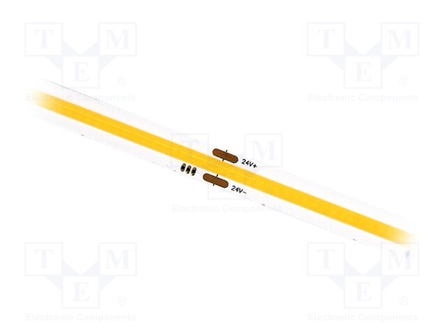 COB LED tape; white warm; 24V; LED/m: 480; 8mm; white PCB; IP20