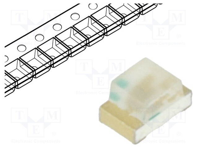 LED; SMD; 0805; green; 71÷450mcd; 2x1.25x1.1mm; 130°; 2.8÷3.6V; 20mA