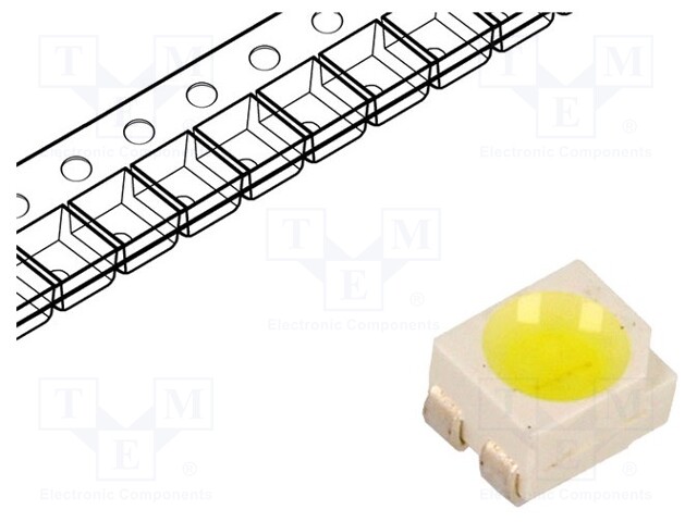 LED; SMD; 3528,PLCC4; white cold; 1400÷4500mcd; 120°; 30mA; 200mW