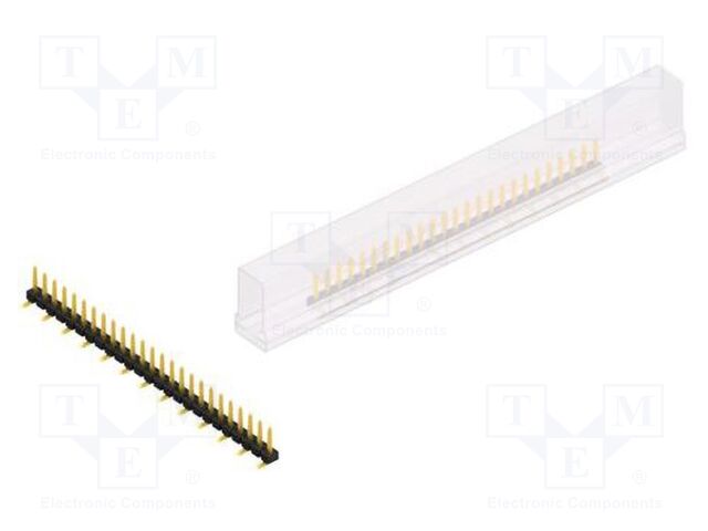 Connector: pin strips; pin header; male; PIN: 25; 2.54mm; SMT; 1x25